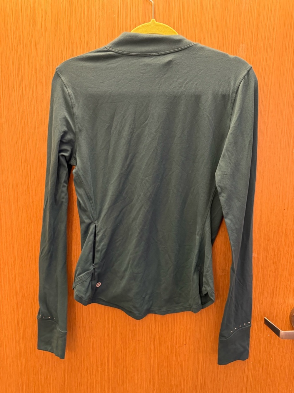lululemon athletica Long Sleeve Zip Top in Deep Green